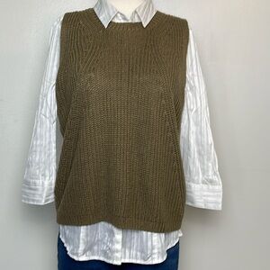 PHILOSOPHY Tan Sweater Vest ~ Large